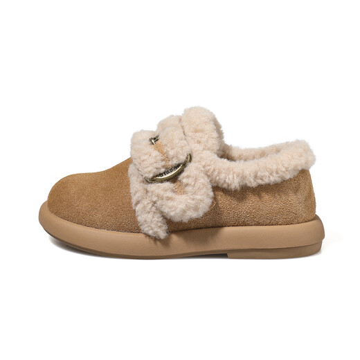 Saturday children's shoes, girls' plus velvet cotton shoes, new winter versatile shoes, warm children's casual shoes, Nuanyangtuo 37