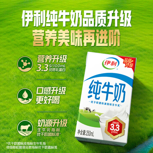 Yili pure milk 250ml*21 boxes, whole milk, high-quality milk protein, gift box