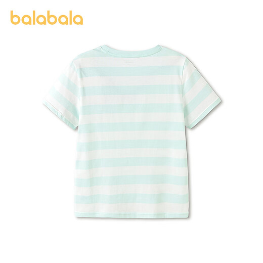 BALABALA balaOne BALABALA children's clothing children's short-sleeved T-shirt boys and girls tops summer new parent-child pure cotton white and green tone 00314 170
