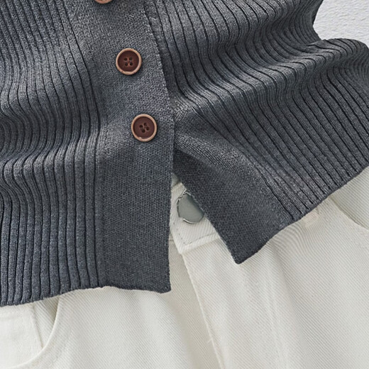 Sibaishe Solid Color Long Sleeve Knitted Cardigan Women's 2026 Spring New Fashion Long Sleeve Slim Fit Top