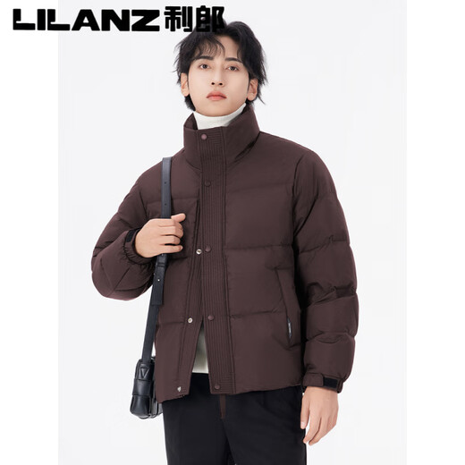 利郎冬季立领90白鸭绒羽绒服男短款2025年新款加厚高级感痞帅防寒外套 黑色(针织领) 2025升级款 M 110-130斤/165CM-170CM