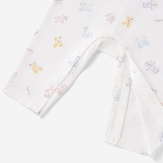 Ying's shopping mall same style baby jumpsuit, four-season antibacterial and anti-mite long-sleeved baby one-piece pajamas, Fairy Tale Kingdom-Jinha 66cm