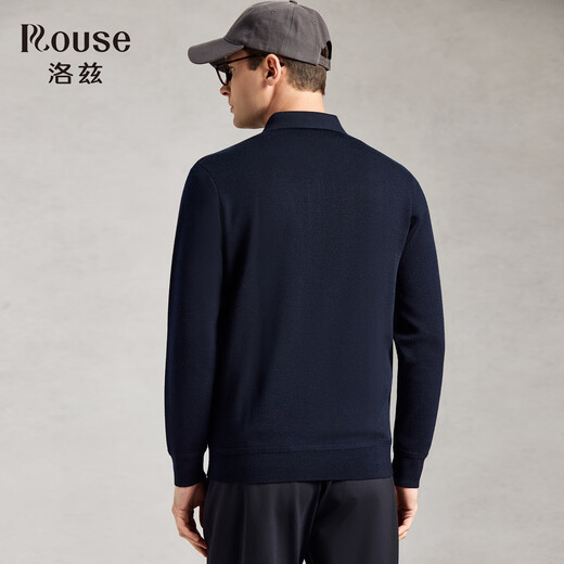 Lotz 100% worsted sheep wool & machine washable old money style cardigan sweater winter thickened warm jacket for men