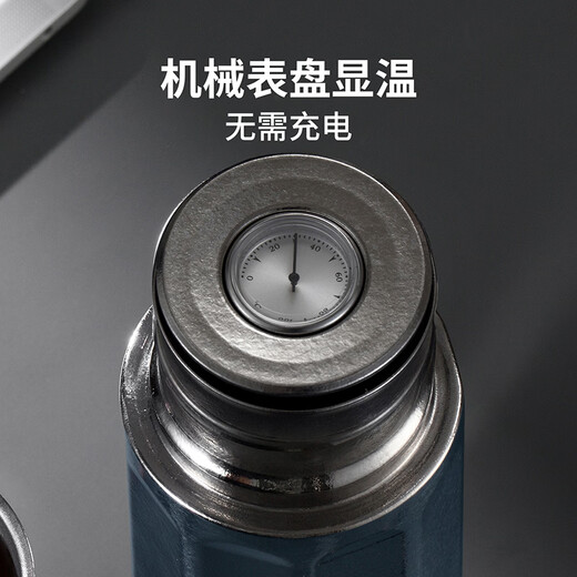 Stanisic German brand pure titanium thermos cup for men and women mechanical temperature measurement tea water separation tea cup portable birthday gift sky blue 400ml