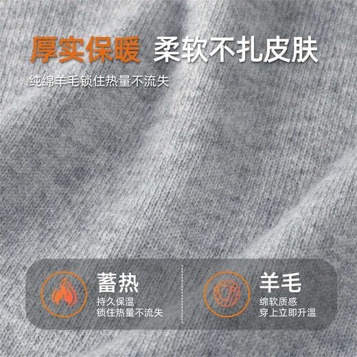 Mark Huafei thickened pure wool heavy sweater men's 2025 autumn and winter new stand-up collar half-zip sweater