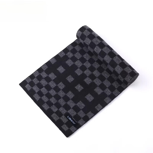 ERDOS City 2025 New Cashmere Men's Scarf Winter Thick Warmth Versatile Wool Black Gray 30058W