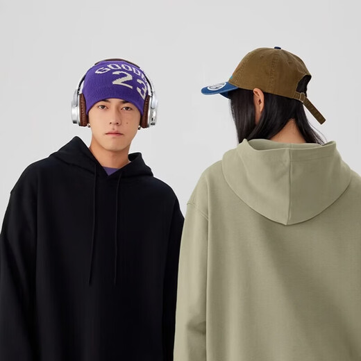 MINISO American fashion brand cartoon heavyweight hooded sweatshirt for men and women spring and autumn loose couple pullover hoodie versatile casual jacket white flower gray (m poodle chest label_m white plush dog back label) 4XL (weight 205-230Jin Jin is equal to 0.5 kg)