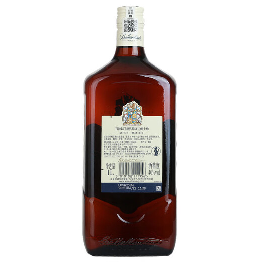百龄坛（Ballantine`s） 特醇 苏格兰 调和型 威士忌 洋酒 1000ml（1L）