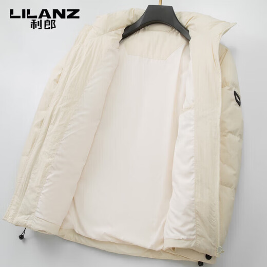 利郎（LILANZ）羽绒服男士短款面包服2025冬季新款加厚保暖防寒高级感外套男 白色 M