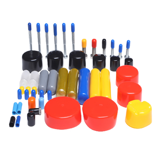 Rubber protective sleeve cylindrical bolt thread cap PVC cylinder dust cap color rubber sleeve black inner diameter 1.5 (1000 pieces)