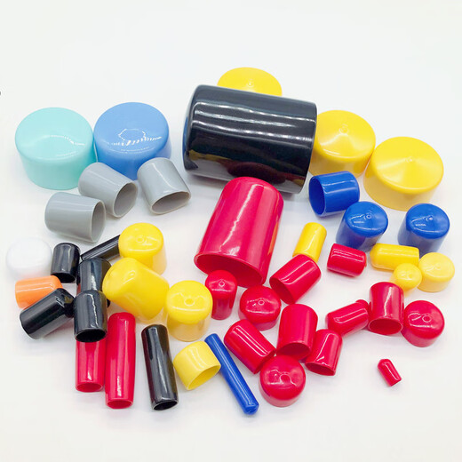Pupan rubber cap, rubber sheath, cylinder cap, rubber plug, sealing cap, plugging cap, thread protection sleeve, threaded cap, 13mm red (100 pieces/piece)