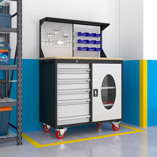 3AAA workshop mobile drawer hardware cart with hanging plate tool holder customized cold rolled steel 1 ton 70KG