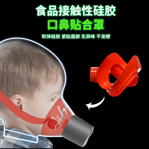 Anti-smoke mask, fire gas mask, fire protection, fire escape equipment, household self-rescue respiratory protection, calf family (upgraded adult) 1 pack, high-efficiency filtration, heat insulation and flame retardant