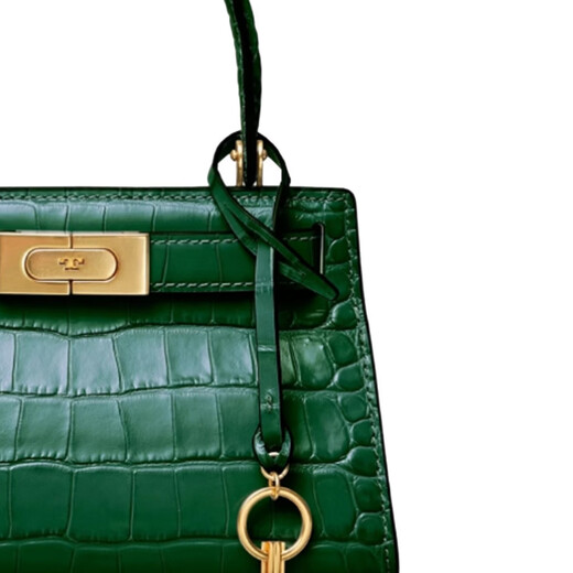 Tory Burch Lee Radziwill premium textured key pendant, cowhide, crocodile leather embossed, basic package (bag + dust bag)