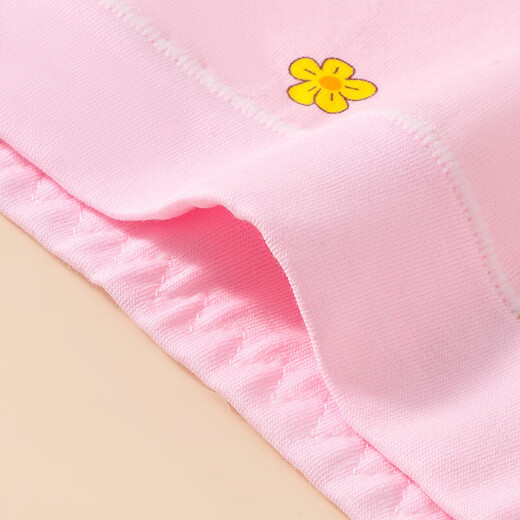 New girls pure cotton underwear Class A antibacterial children's underwear skin-friendly breathable boxer briefs for little girls for all seasons yellow 1 pack 130 (XL) recommended 38-56Jin Jin equals 0.5 kg