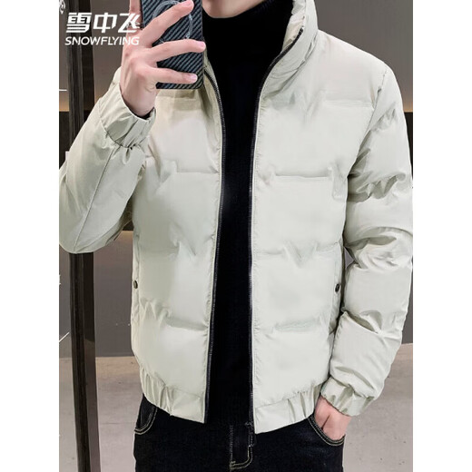 Snow Flying (SNOWFLYING) high-end lightweight down jacket for men 2025 new youth lightweight stand-collar white duck down autumn and winter cold-proof jacket off-white 2XL
