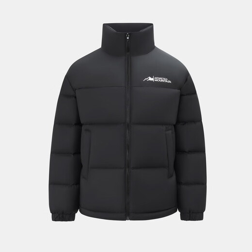 Xue Zhongfei's new all-match fashion casual slanted pocket men's and women's short stand collar down jacket couple style black|8056 L 175/92A