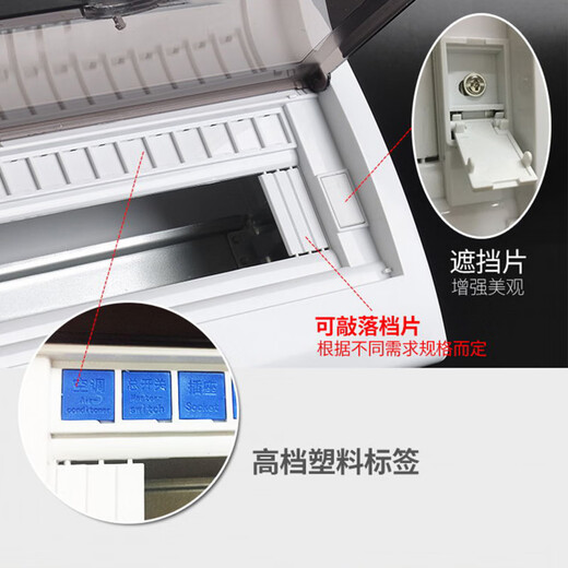 Zhanye household fireproof and flame retardant BV universal distribution box cover plate 2-20 position cover indoor specialization high quality BV7-9 position surface cover (without bottom box, single panel) (screw hole centered)