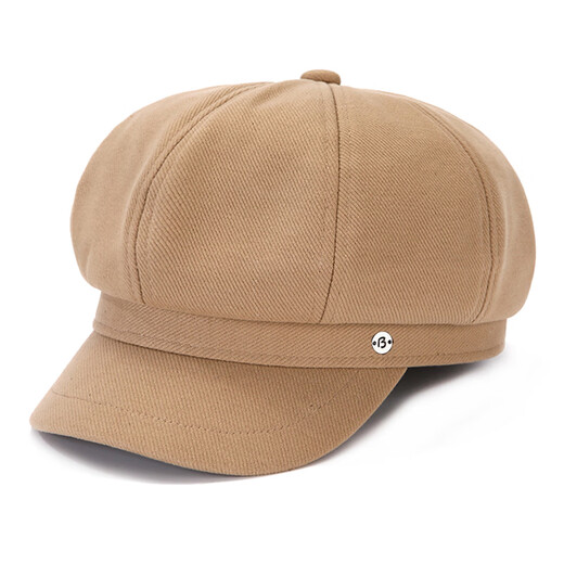 Woolen octagonal hat for women, Korean version, autumn and winter warm beret, spring and autumn peaked cap, fashionable and versatile painter's hat, small round coffee, one size fits all 56-58cm