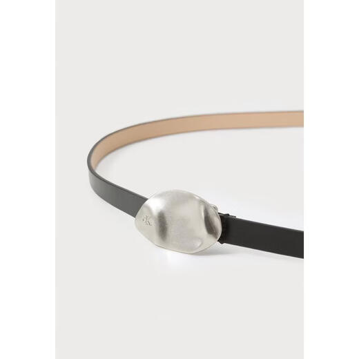 Calvin Klein women's belt waist decorative leather automatic daily commuter belt simple black 80