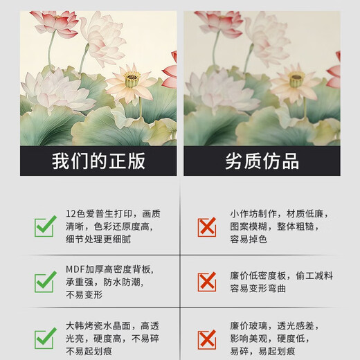 Ideology Chinese style living room decorative painting lotus with good meaning sofa background wall hanging painting lotus horizontal version tea room office mural G8827-Lotus Lotus Fish A 100*50 high-definition texture art canvas + PS environmentally friendly frame light luxury gold frame