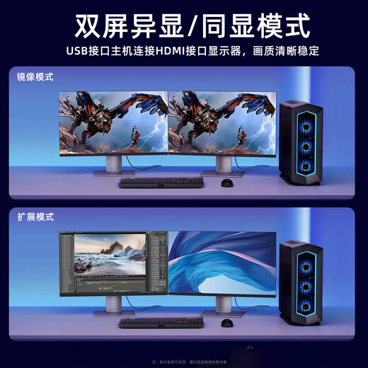 Biaz USB docking station to HDMI adapter Type-C expansion network card cable converter suitable for MacBookPro/air Huawei laptop adapter HUB branch line