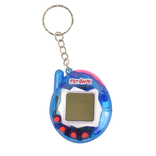 Early Education Puzzle Handheld Mini Electronic Game Console Toy Nostalgic Classic Tetris Pet Machine Whack-A-Mole Tic-Tac-Toe Game Creative Gift Keychain Ornament Electronic Pet Machine (One Random Color)