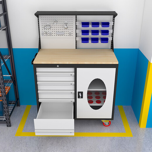 3AAA workshop mobile drawer hardware cart with hanging plate tool holder customized cold rolled steel 1 ton 70KG