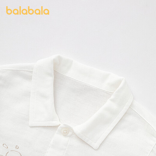 BALABALA shopping mall same style BALABALA baby shirt baby tops boys 2026 new style simple refreshing fashion off-white 10302 80