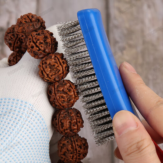 FACE MINI literary brush, wire brush, walnut brush, cleaning gaps, Rudraksha olive core bracelet, polishing, patina base