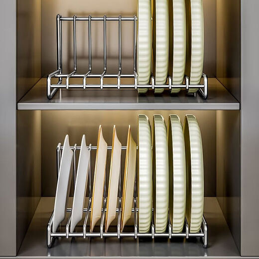 Fantasy dinner plate drain rack 304 stainless steel 9 grid 6 grid dish drying rack cutting board chopping board rack dish storage kitchen storage rack 304 stainless steel dish rack 9 grid