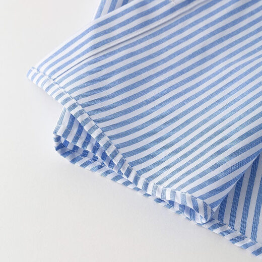 INMAN French commuter striped long-sleeved shirt for women 2026 spring temperament fashionable versatile loose layered shirt light blue striped XL