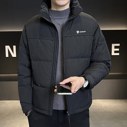 Snow Flying (SNOWFLYING) high-end men's stand-collar down jacket winter new style high-end versatile warm down top casual trendy jacket black 2XL 140-160Jin Jin equals 0.5 kg