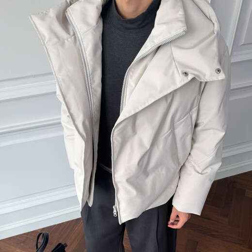 CATSSTAC creed diagonal placket down jacket white L