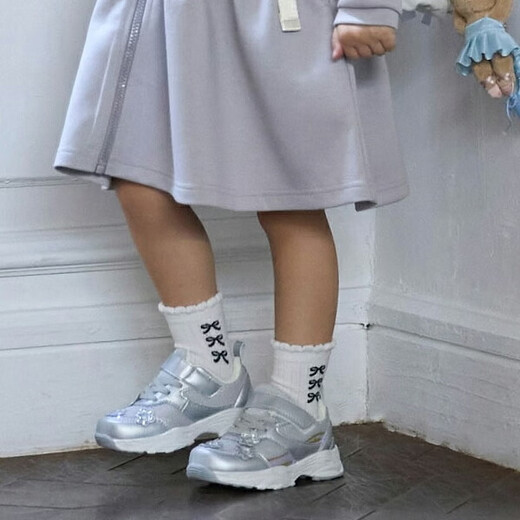 MIKIHOUSE Toddler Shoe Ideas Flower Sneakers (16cm-19cm) Shoes Shoes Sneakers Japan Direct Mail Kuro(80) 19cm