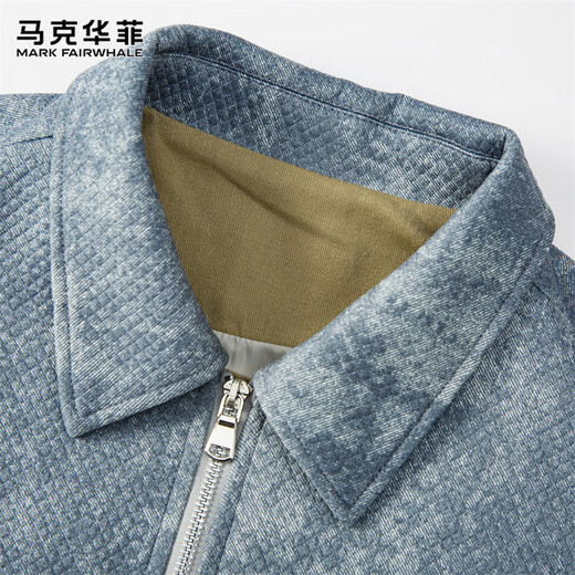 MARK FAIRWHALE jacket men's winter American retro workwear jacket men's high-end casual top dark blue XL
