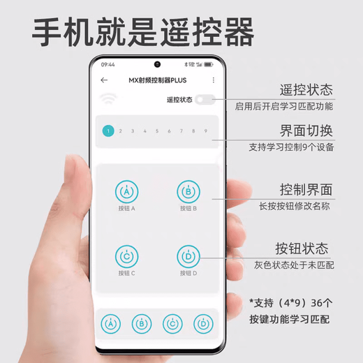 Mobile phone remote controller telescopic rolling shutter garage electric rolling shutter door remote control copy WIFI multi-door set fifth generation core_full frequency (door magnetic sensor + free 3C plug)