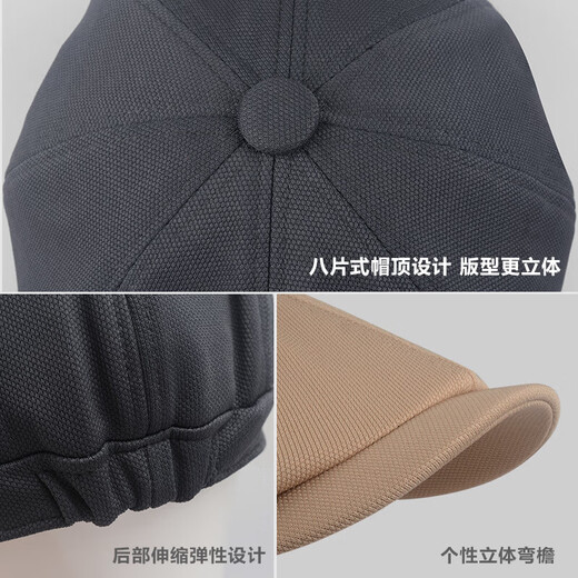 Little Red Book Forward Hat Revisiting Ancient British Peaked Cap Korean Print Painter Hat Men’s and Women’s Trendy Beret YS032 Woolen Warm Brown One Size (57-59cm) (Priority for collection)