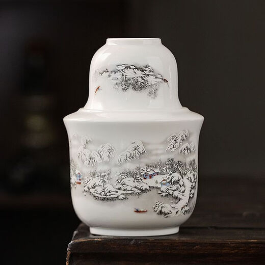 Fantasy Warm Wine Kettle, Wine Warmer, Temperature-resistant Wine Kettle, Wine Warmer Set, Snow Mountain Erliang