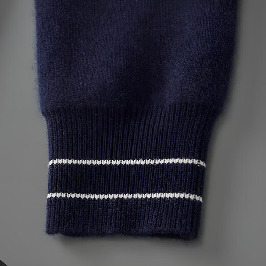 XJSGS international luxury high-end brand men's pure wool knitted bottoming shirt autumn and winter thickened lapel casual sweater high-end black men's brand winter style S