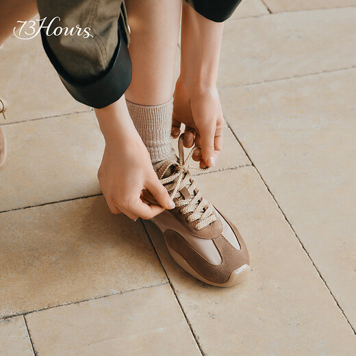 73Hours Women's Shoes Free Formula 2026 Spring New Ballet Style Moral Training Shoes Forrest Gump Shoes Sports Casual Shoes Brown 35