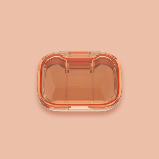 Wing Fantasy Portable Small Mini Three Meals a Day Sealed Medication Storage Tablets Take With You and Packed Convenient Pill Box Red