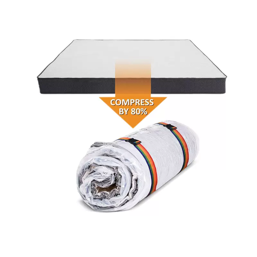 Yusenyi Mattress Compression Bag Dormitory Spring Sponge Mat Latex Storage Bag Vacuum Clothes Quilt Moving Packing Mildew-proof 250x220cm Extra Thick Packing Film 2 Colorful Straps 250 New PA-PE Material New PA-PE Material