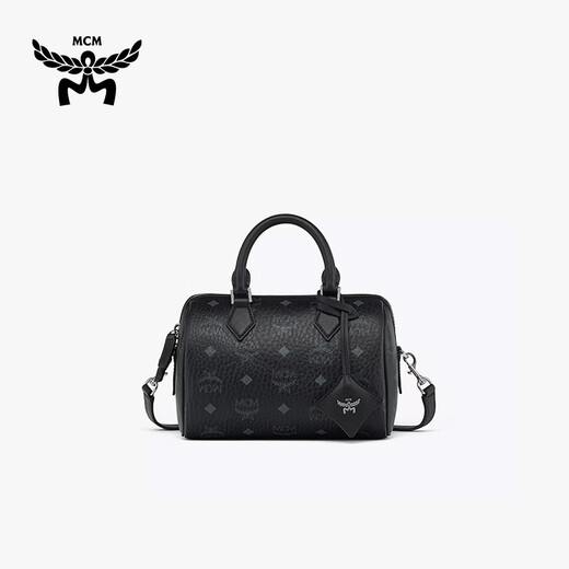 MCM ELLA small Boston bag hand-held crossbody bag women's bag black gift