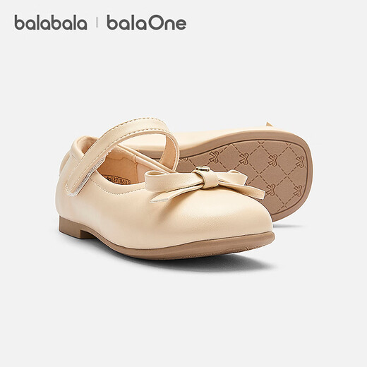 Balabala balaOne Balabala children's princess shoes for girls 2025 new spring and autumn sweet princess soft-soled shoes off-white 10301 23 (foot length 13.8-14.2/inner length 15.2)