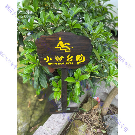 Customized wooden brand park vegetable garden vegetable field wooden grass planting area sign vertical ground sign to care for flowers and plants 1 model 30*20CM