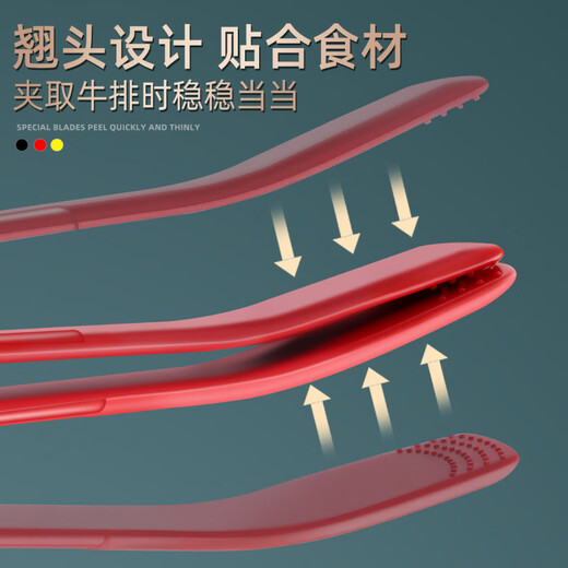 Tuojin German imported high-quality thick-skinned orange food-grade silicone clips with raised mouth kitchen high temperature resistant and anti-scalding barbecue meat Hainai silicone food clips red-warped front page