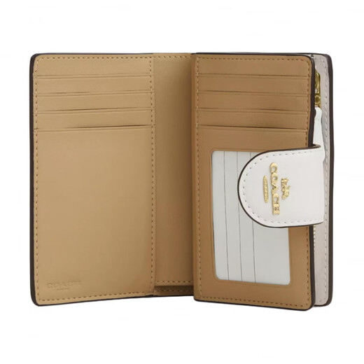 COACH13 Brand Logo Strawberry Print Coated Canvas Wallet Mini Women's White White 1 White 2