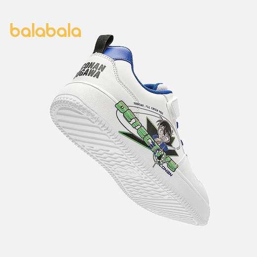 BALABALA Detective Conan IP mall same style children's sneakers boys 2026 new sneakers white blue tone 00418 34