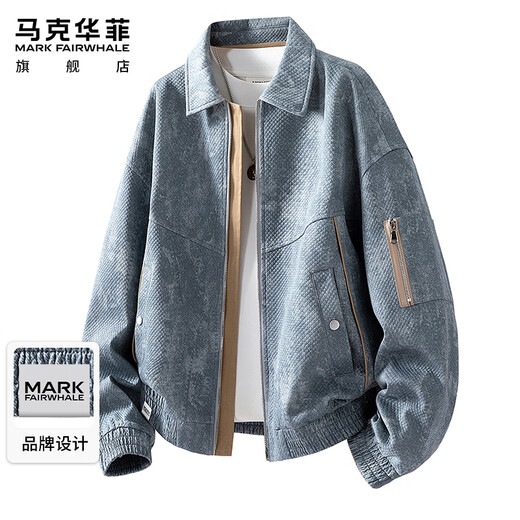 MARK FAIRWHALE jacket men's winter American retro workwear jacket men's high-end casual top dark blue XL